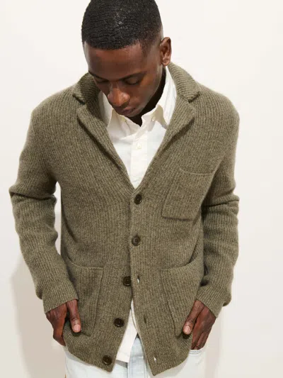 Alex Mill Mitchell Cardigan In Washed Cashmere In Green