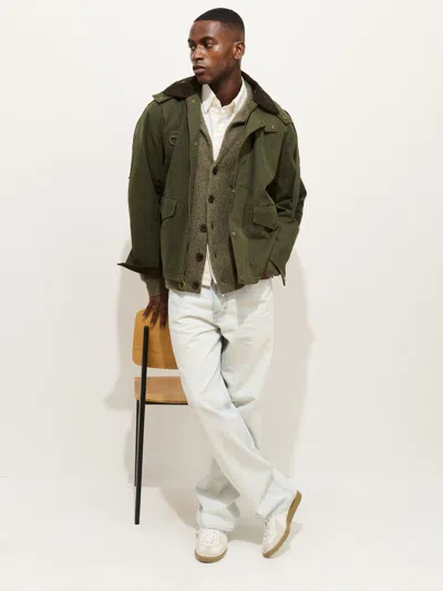 Alex Mill Mitchell Cardigan In Washed Cashmere In Green