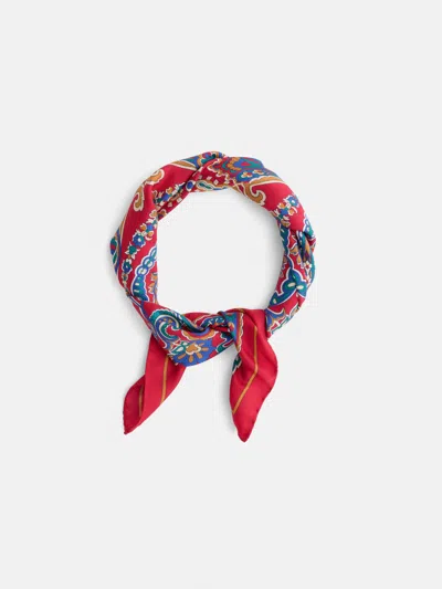 Alex Mill Paisley Scarf In Silk In Red