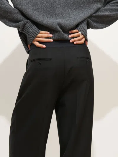 Alex Mill Primrose Pleated Trouser In Wool In Black