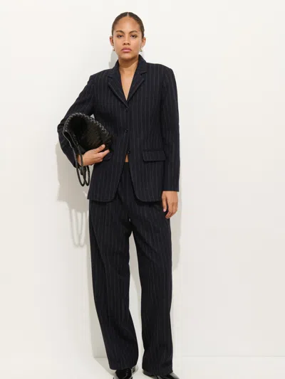 Alex Mill Primrose Pleated Trouser In Wool In Black