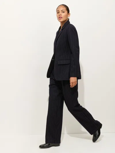 Alex Mill Primrose Pleated Trouser In Wool In Black