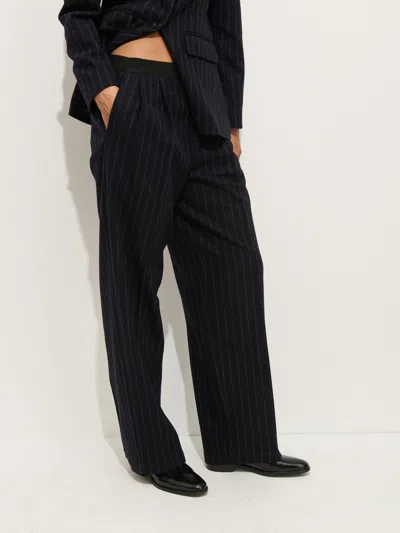 Alex Mill Primrose Pleated Trouser In Wool In Black
