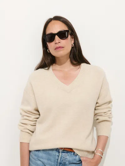 Alex Mill Rowan V-neck Sweater In Cashmere In Animal Print