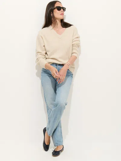 Alex Mill Rowan V-neck Sweater In Cashmere In Animal Print