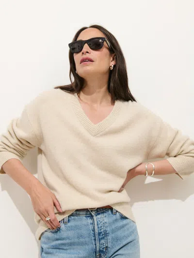 Alex Mill Rowan V-neck Sweater In Cashmere In Animal Print