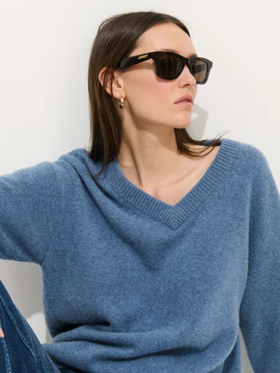 Alex Mill Rowan V-neck Sweater In Cashmere In Multi