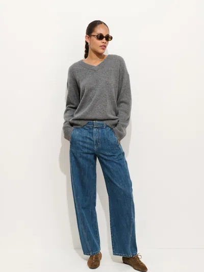 Alex Mill Rowan V-neck Sweater In Cashmere In Animal Print