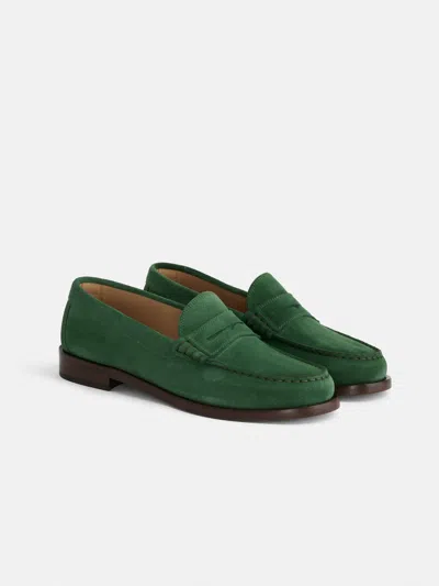 Alex Mill Sesa New York Loafer Sister In Suede In Green