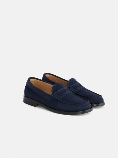Alex Mill Sesa New York Loafer Sister In Suede In Blue