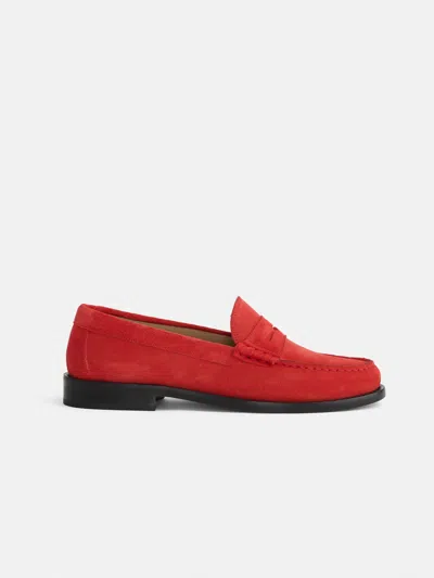 Alex Mill Sesa New York Loafer Sister In Suede In Red