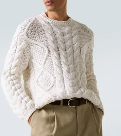 Gabriela Hearst Geoffrey Knit Sweater In Ivory Cashmere