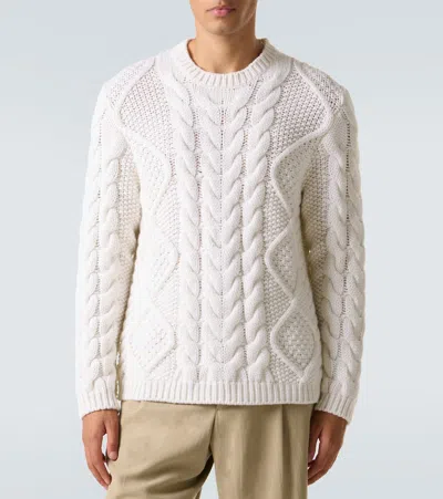 Gabriela Hearst Geoffrey Knit Sweater In Ivory Cashmere