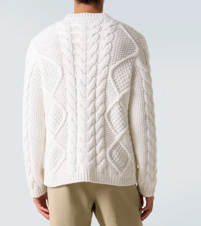 Gabriela Hearst Geoffrey Knit Sweater In Ivory Cashmere