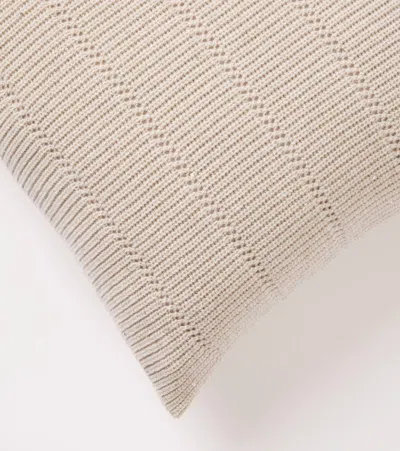 Brunello Cucinelli Cashmere And Wool Cushion In Neutral