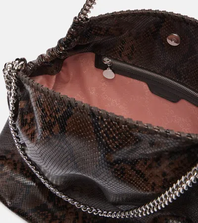 蛇纹效果人造皮革托特包