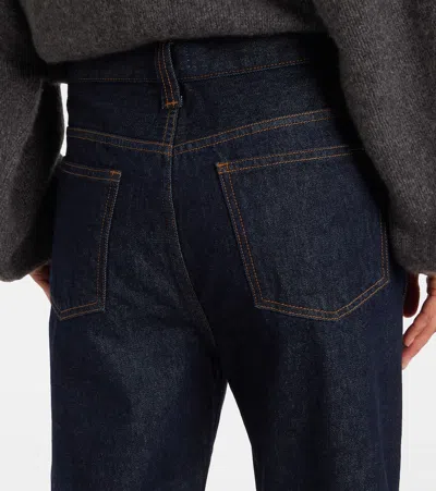 Khaite Womens Benson Bonnie Straight-leg Denim-blend Jeans In Blue