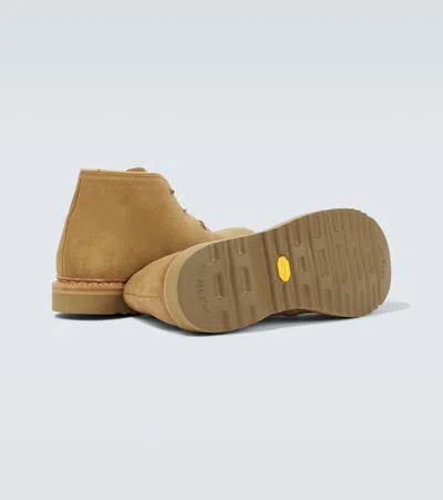 Our Legacy Beige Suede Chukka Ankle Boots In Brown