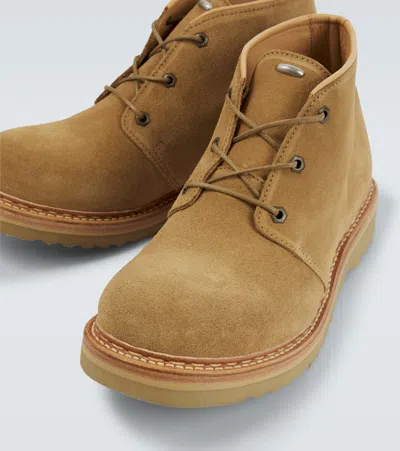 Our Legacy Beige Suede Chukka Ankle Boots In Brown