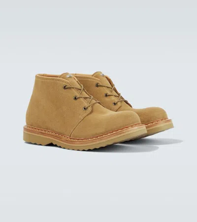 Our Legacy Beige Suede Chukka Ankle Boots In Brown