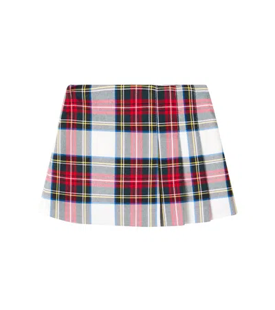 Il Gufo Plaid Pleated Skirt In Multi