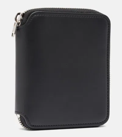 The Row Small Leather Wallet In Black