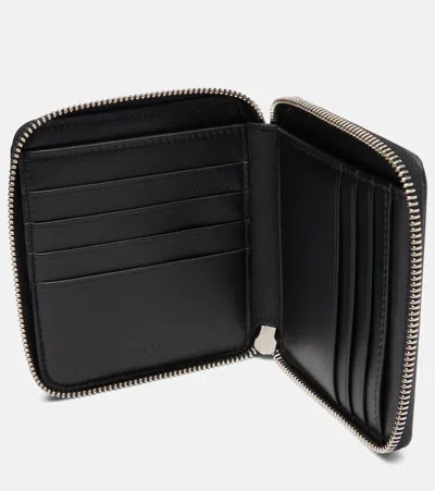 The Row Small Leather Wallet In Black