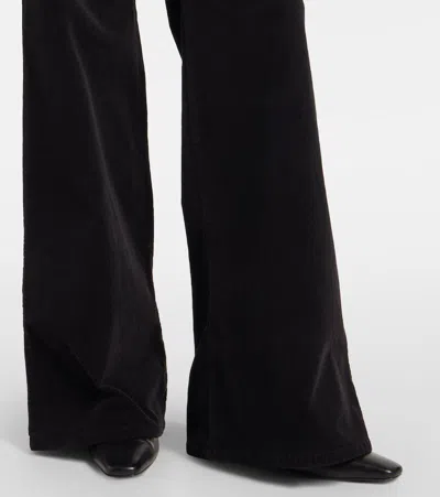 Nili Lotan Florence Cotton-blend Corduroy Flared Pants In Black