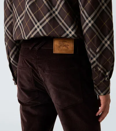 Burberry Cotton Corduroy Pants In Brown
