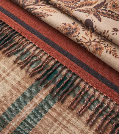 Etro Wool Throw In Brown