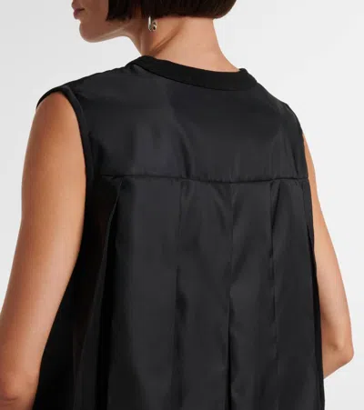 Sacai Crewneck Mini Dress In Black