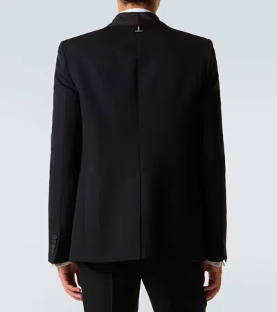 Alexander Mcqueen Tailored Wool Blazer Flap Pockets In Black