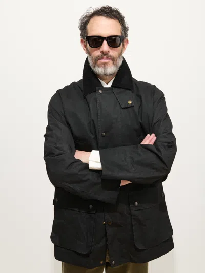 Alex Mill Sutherland Jacket In Waxed Cotton In Black