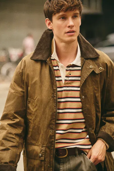 Alex Mill Sutherland Jacket In Waxed Cotton In Brown
