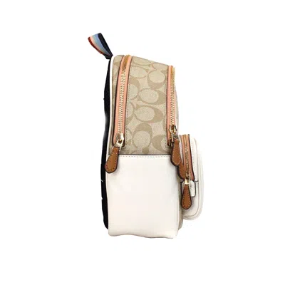 Coach Mini Court Signature Pear Motif Shoulder Backpack Bookbag Bag Chalk Women's Taffy