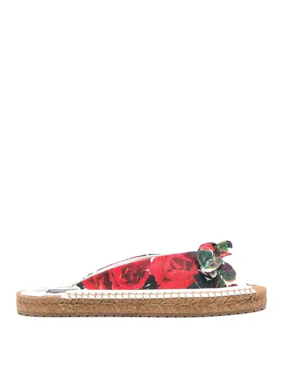 Dolce & Gabbana Espadrilles With Floral Prints In Multi