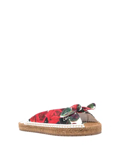 Dolce & Gabbana Espadrilles With Floral Prints In Multi