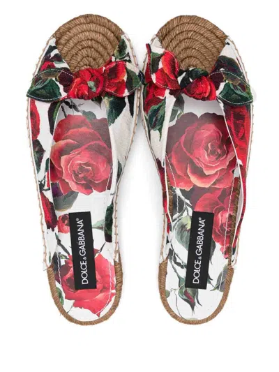 Dolce & Gabbana Espadrilles With Floral Prints In Multi
