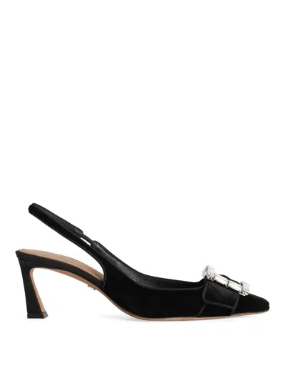 Dolce & Gabbana Velvet High-heeled Shoes In Black