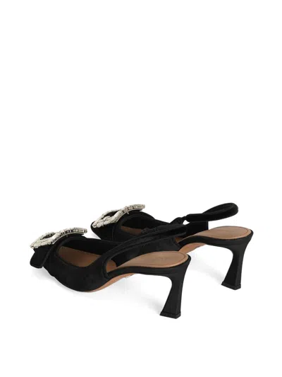 Dolce & Gabbana Velvet High-heeled Shoes In Black