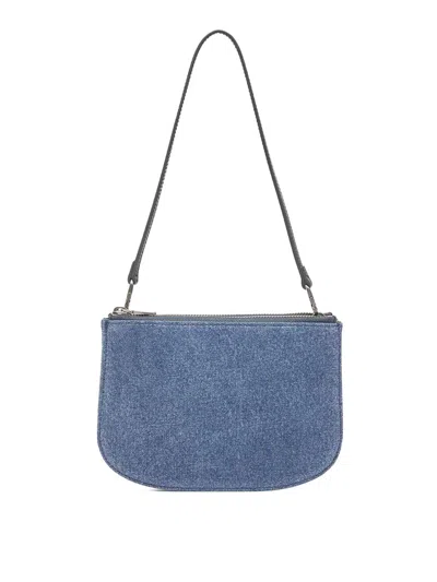 Diesel Denim Bag With Prominent Logo And Sleek Accents In Blue