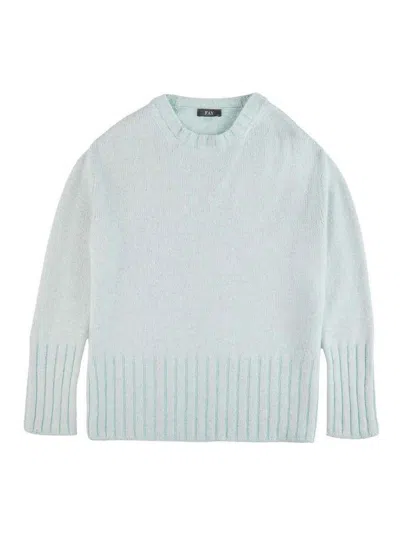 Fay Knitted Long-sleeve Sweater In Blue