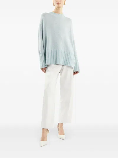 Fay Knitted Long-sleeve Sweater In Blue