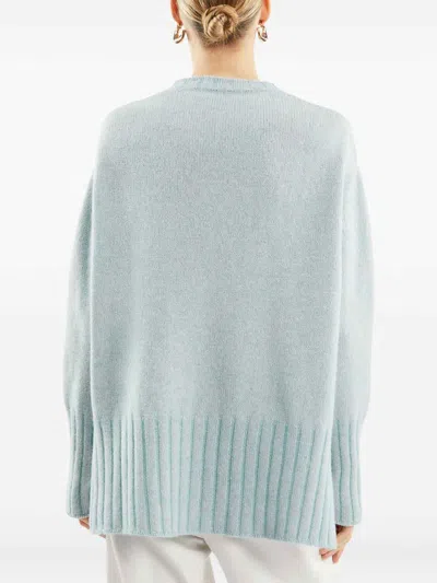 Fay Knitted Long-sleeve Sweater In Blue