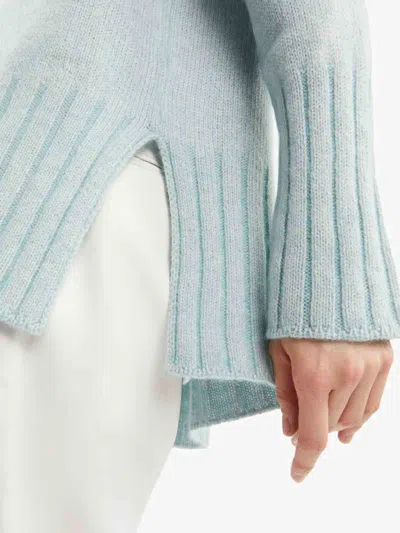 Fay Knitted Long-sleeve Sweater In Blue