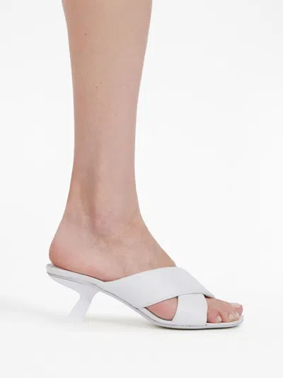 Ferragamo 55mm Crossover-strap Detail Mules In Multicolor