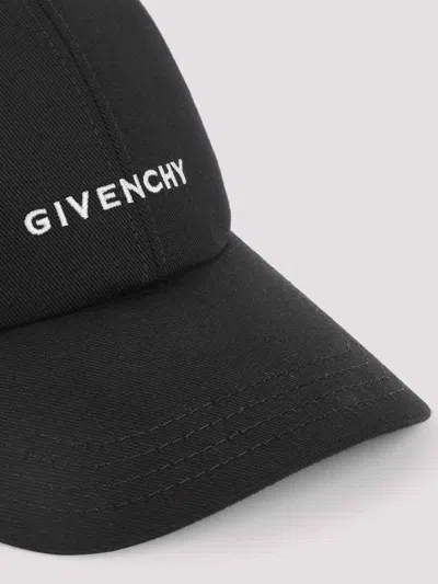 Givenchy Round Visor Cap With Embroidered Logo In Black