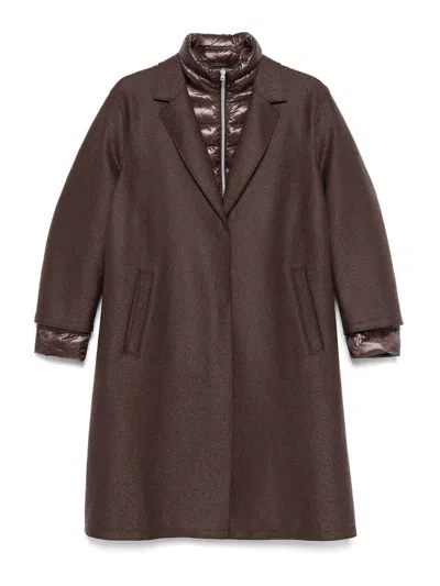 Herno Coats Fondente In Brown