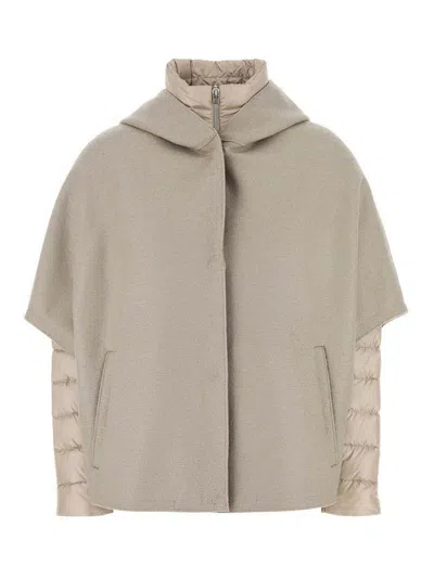 Herno Resort Hood In Ultralight Wool And Nylon In Gray