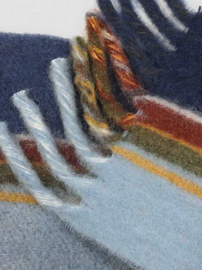 Marni Textured Wool Scarf With Playful Fringes In Multi
